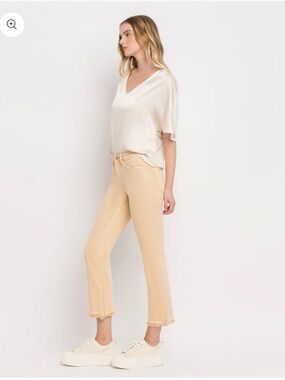 Vervet “Sun Beige” Mid-rise Crop Colored Jeans Sz 28